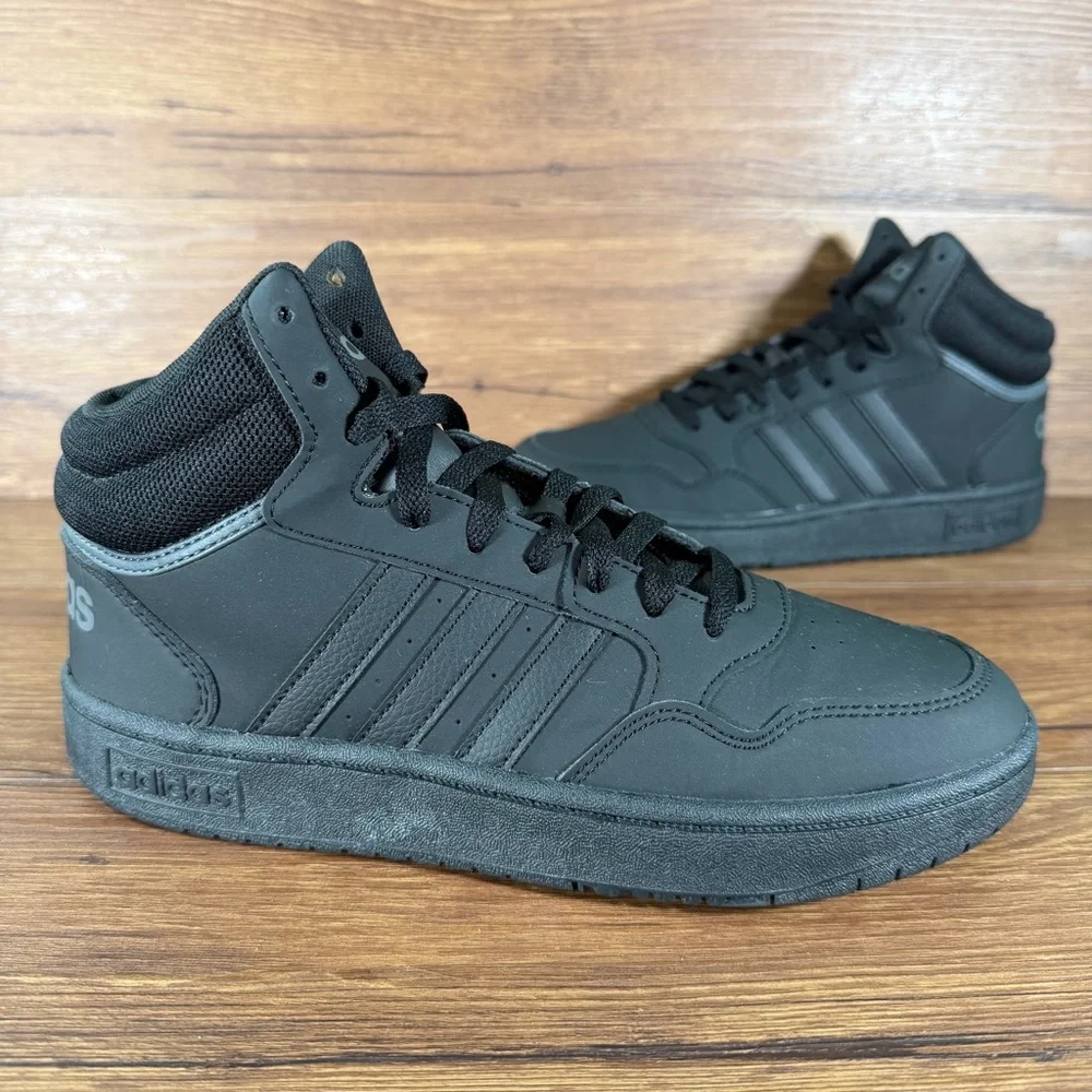 Adidas Hoops 3.0 Basketball Shoes Men’s Size 6.5 Lace Up Sneakers Triple‎ Black